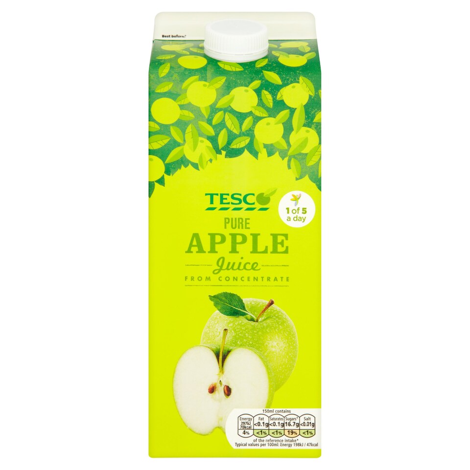 Tesco Fc Pure Apple Juice 2 Litre