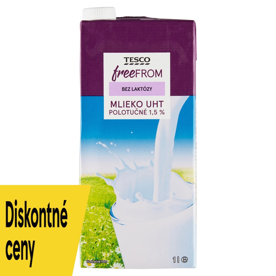 Tesco Free From Mlieko UHT polotučné 1,5% bez laktózy 1 l