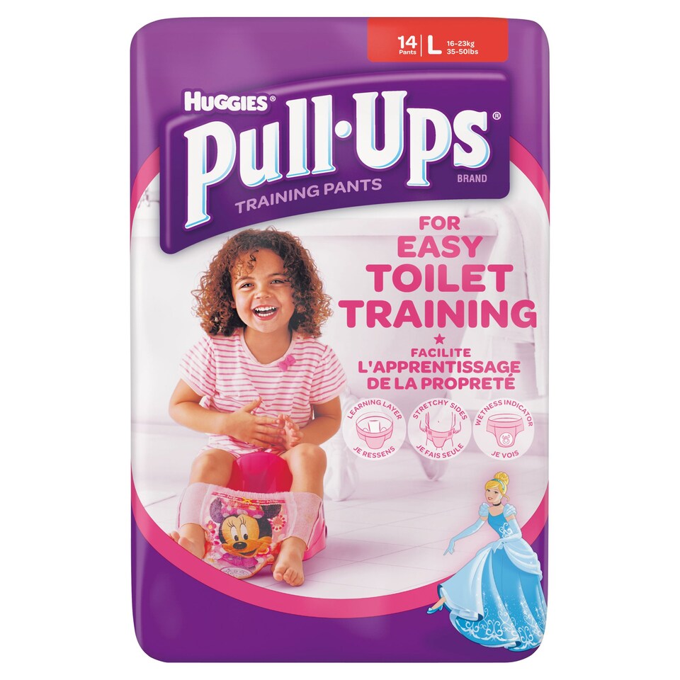Huggies Pull Ups Girl Large Size Large 14 Pack