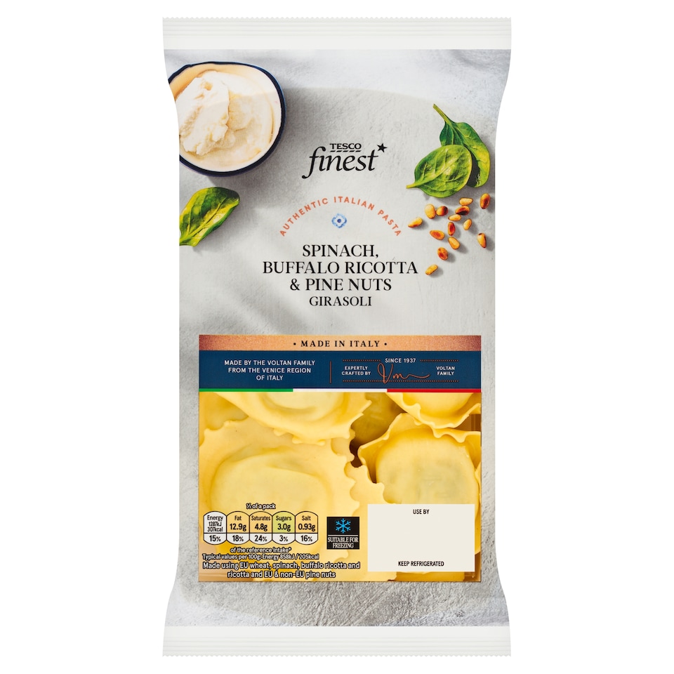 Tesco Finest Spinach Ricotta Girasoli 250G