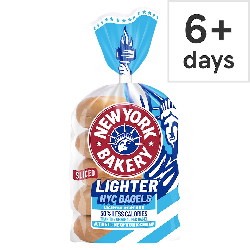 New York Bakery Lighter Sliced Bagels 5 pack