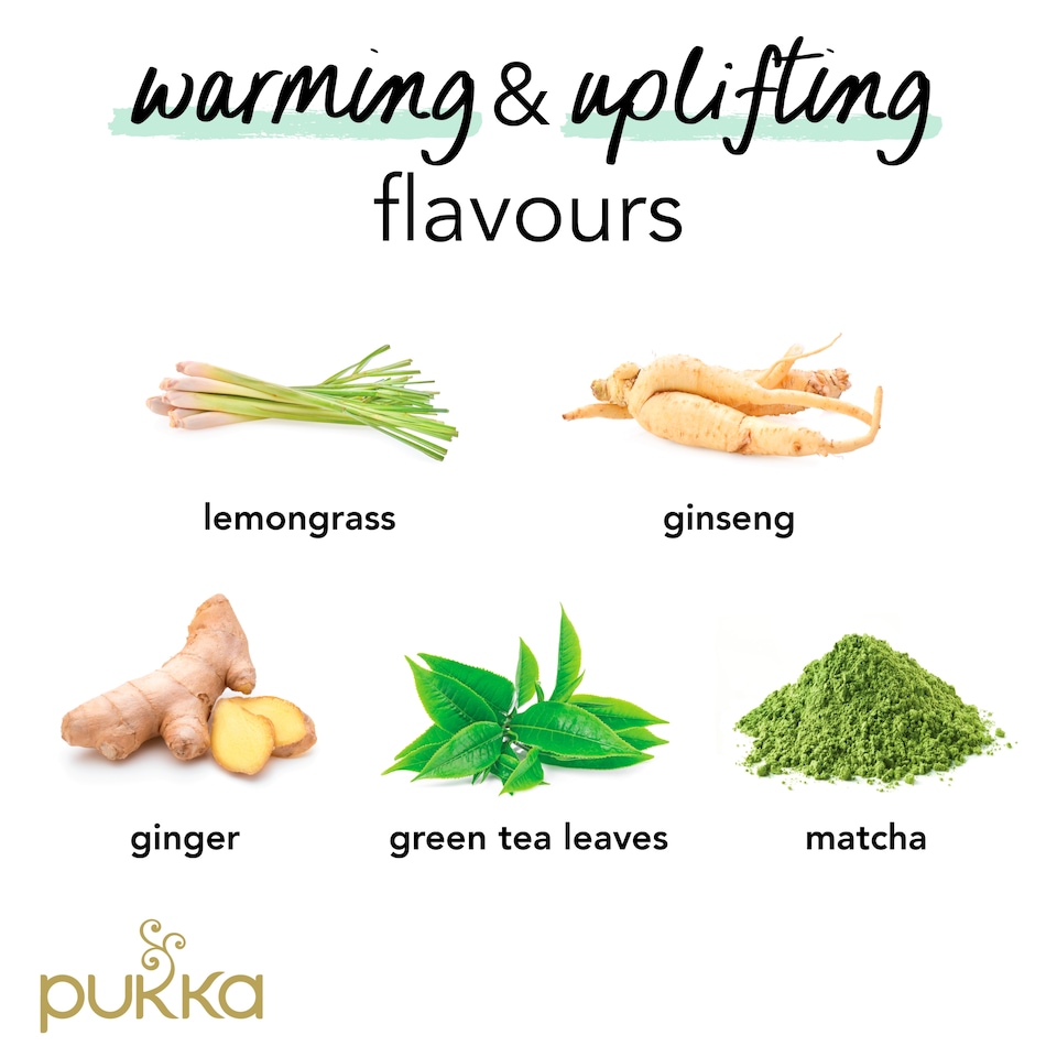 image 1 of Pukka Organic Ginseng Matcha Green Teabag 30G