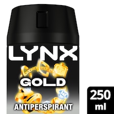 Lynx Gold Anti White Marks Antiperspirant Deodorant Spray 250Ml
