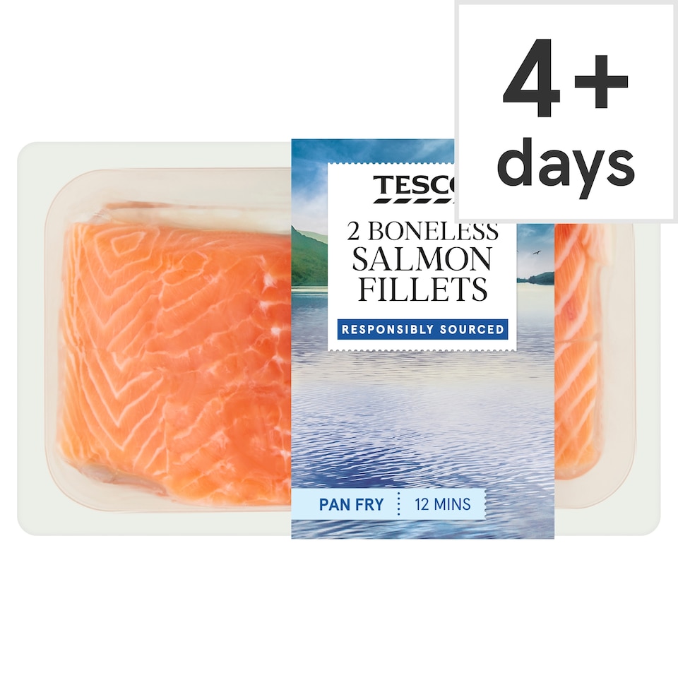 Tesco 2 Boneless Salmon Fillets 260G