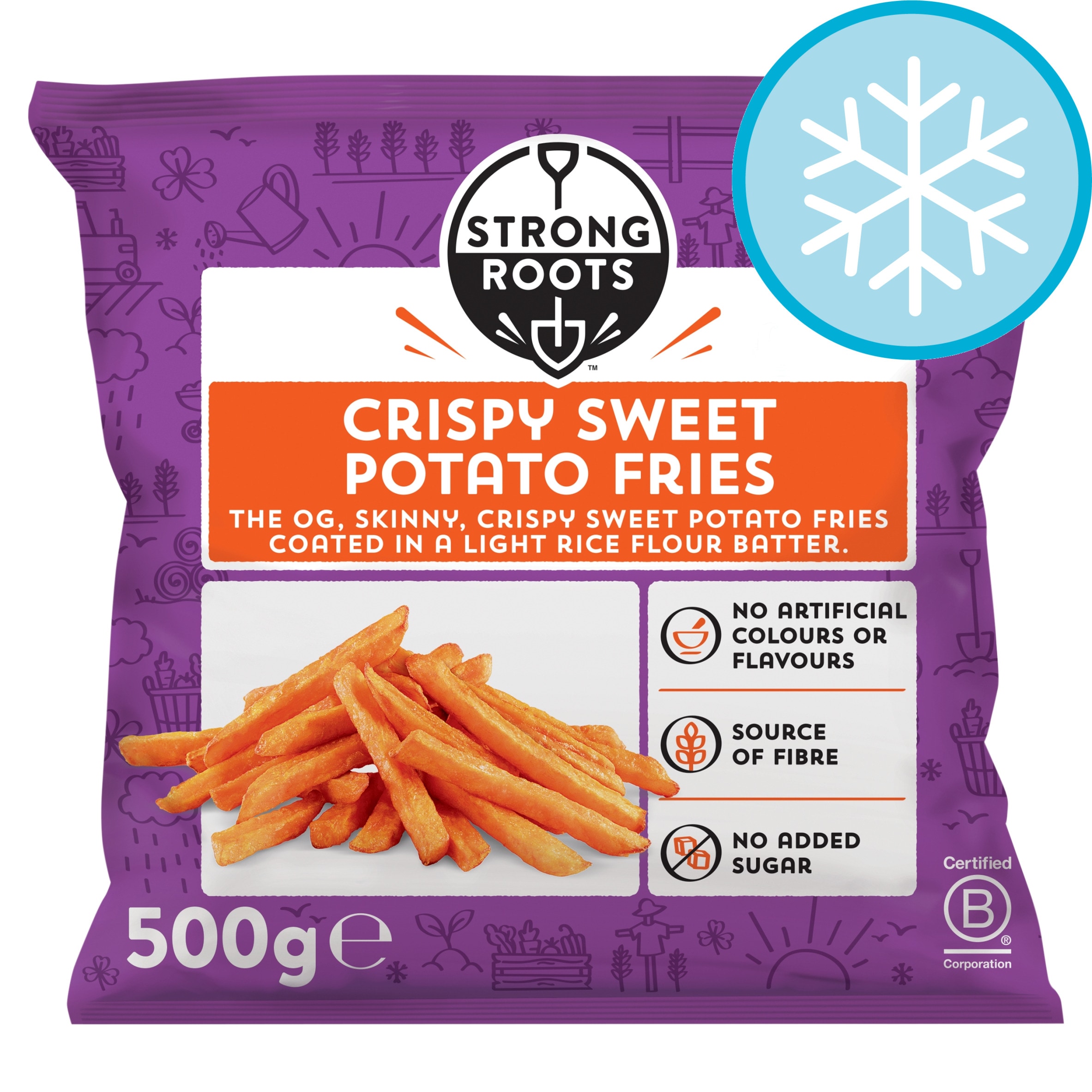 Strong Roots Oven Baked Sweet Potato Fries 500G