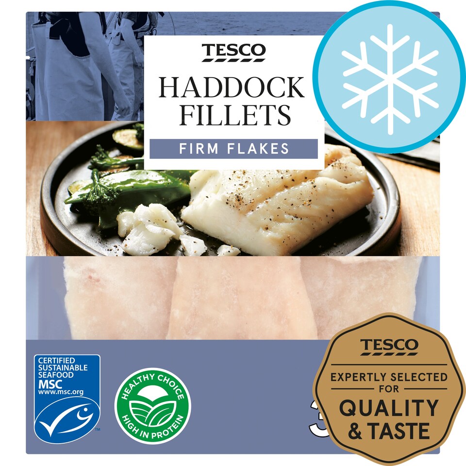 Tesco Haddock Fillets 360G Tesco Groceries