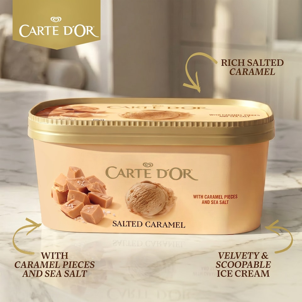image 1 of Carte D'or Salted Caramel Ice Cream Tub 900ml