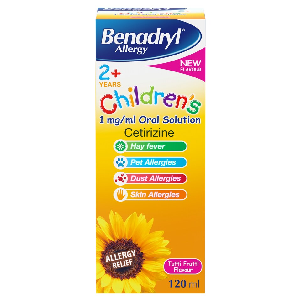 image 1 of Benadryl Allergy Children's Oral Solution Tutti Frutti Flavour 6YR+ 120ml