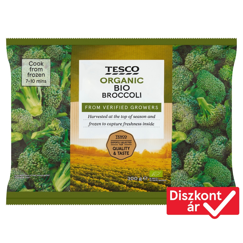 Tesco gyorsfagyasztott bio brokkoli 300 g
