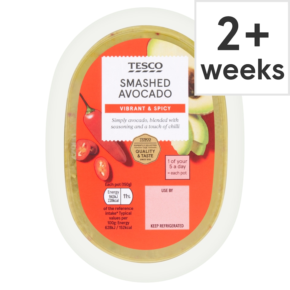Tesco Smashed Avocado Vibrant & Spicy 150g