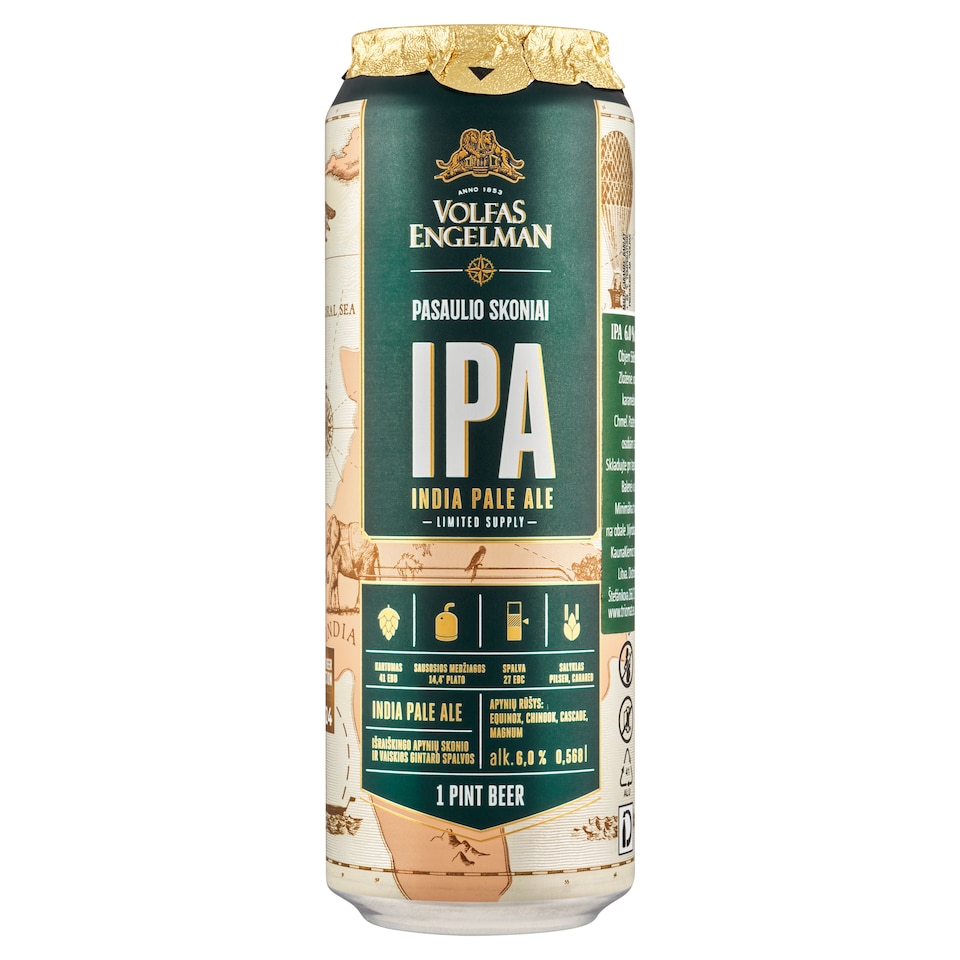 image 1 of Volfas Engelman IPA Light Beer 568 ml