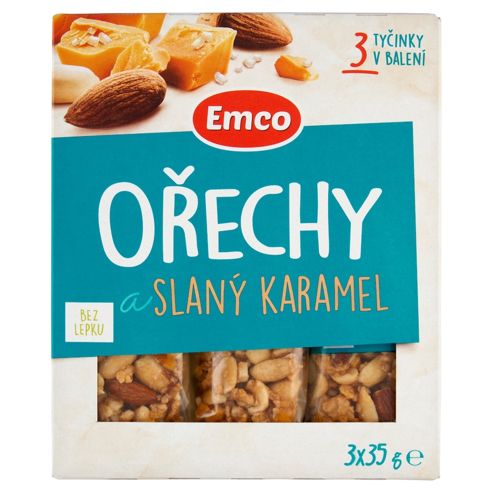 Emco Ořechy a slaný karamel 3 x 35g