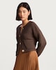 image 3 of F&F Textured Gold Button Chunky Cardigan in Brown