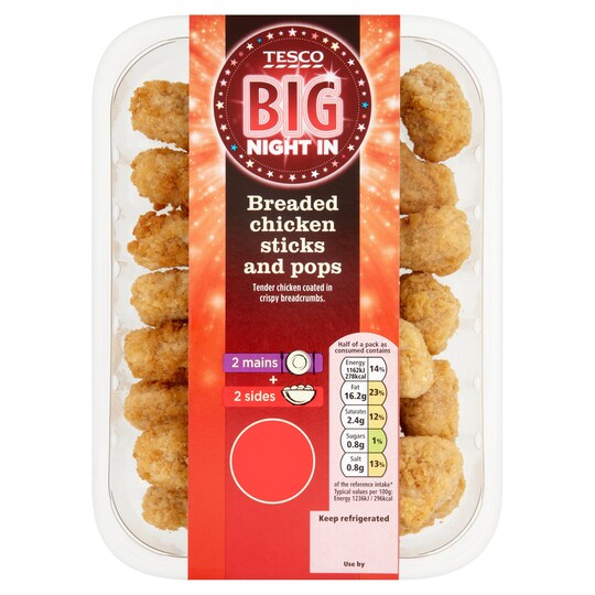 Tesco Big Night In Sticks And Pops 200G Tesco Groceries
