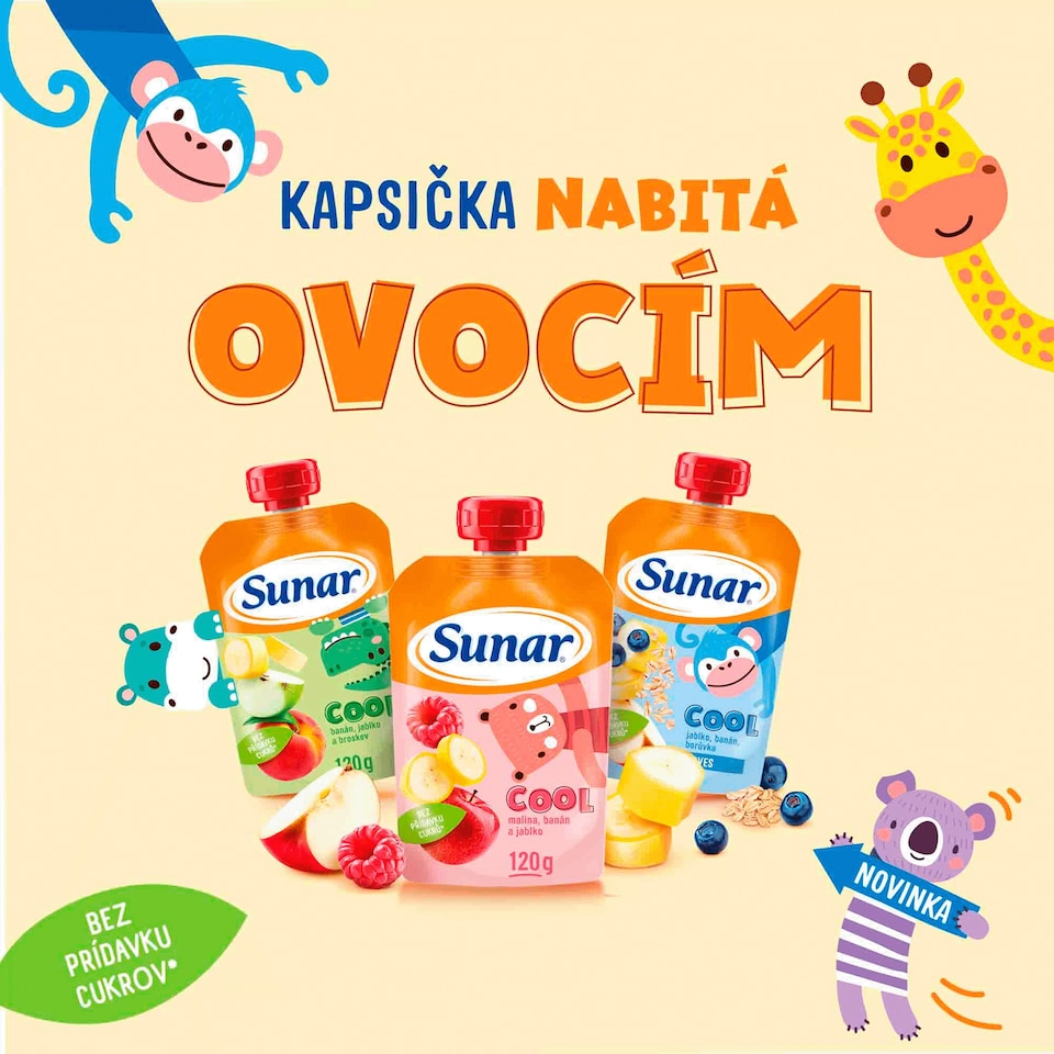 image 1 of Sunar Pocket Cool Fruit Peach, Banana, Apple 120 g
