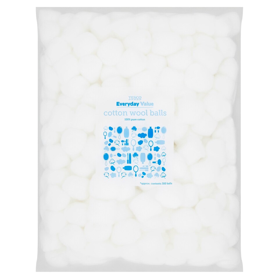 Tesco Every Day Value Cotton Wool Balls 300