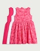 image 4 of F&F Girls 3-Pack Pure Cotton Sleeveless Dresses in Multi Pink