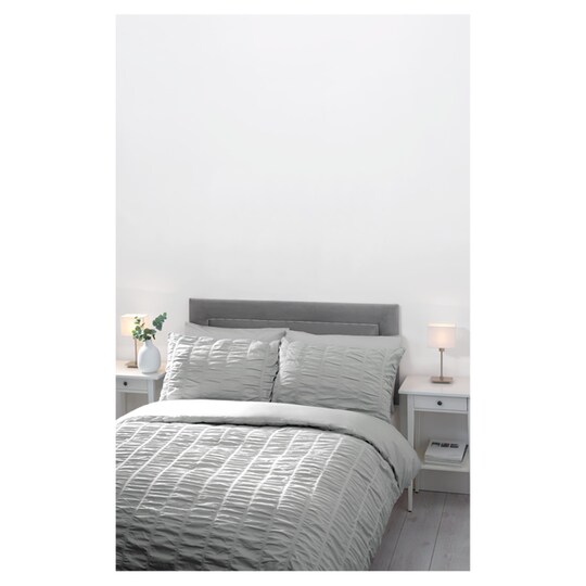 Hinch Oversized Seerer Silver King Size Tesco Groceries Hinch Oversized Seerer Silver King, King Size Bedding