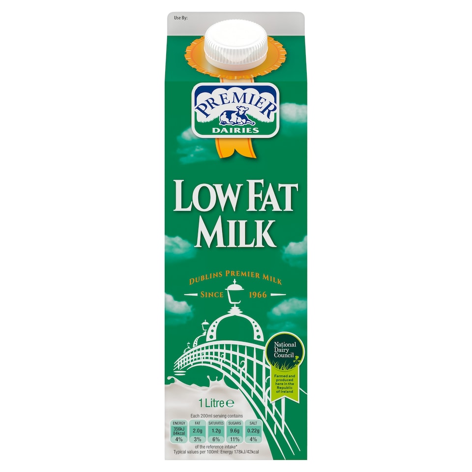 Premier Low Fat Milk 1Ltr