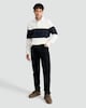 image 1 of F&F Cotton Rich Straight Leg Tapered Jeans in Black