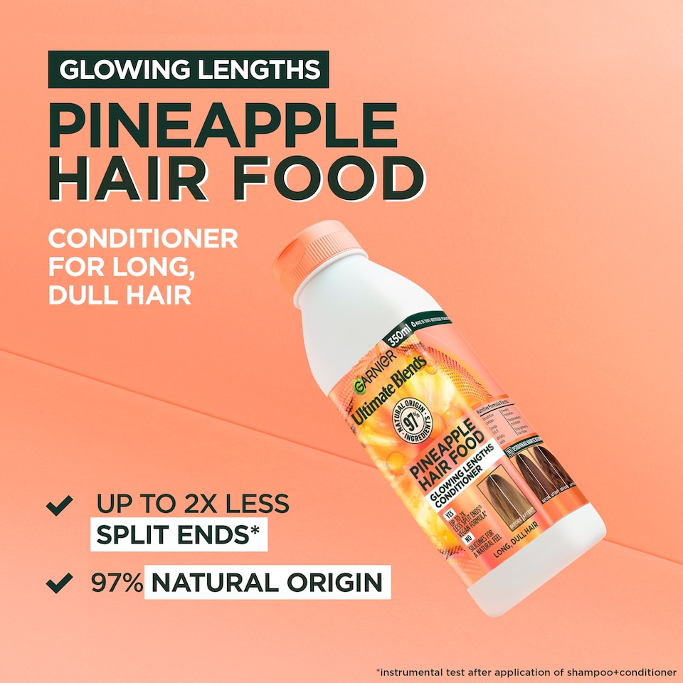 image 1 of Garnier Ultimate Blends Hair Food Pineapple Conditioner 350ml