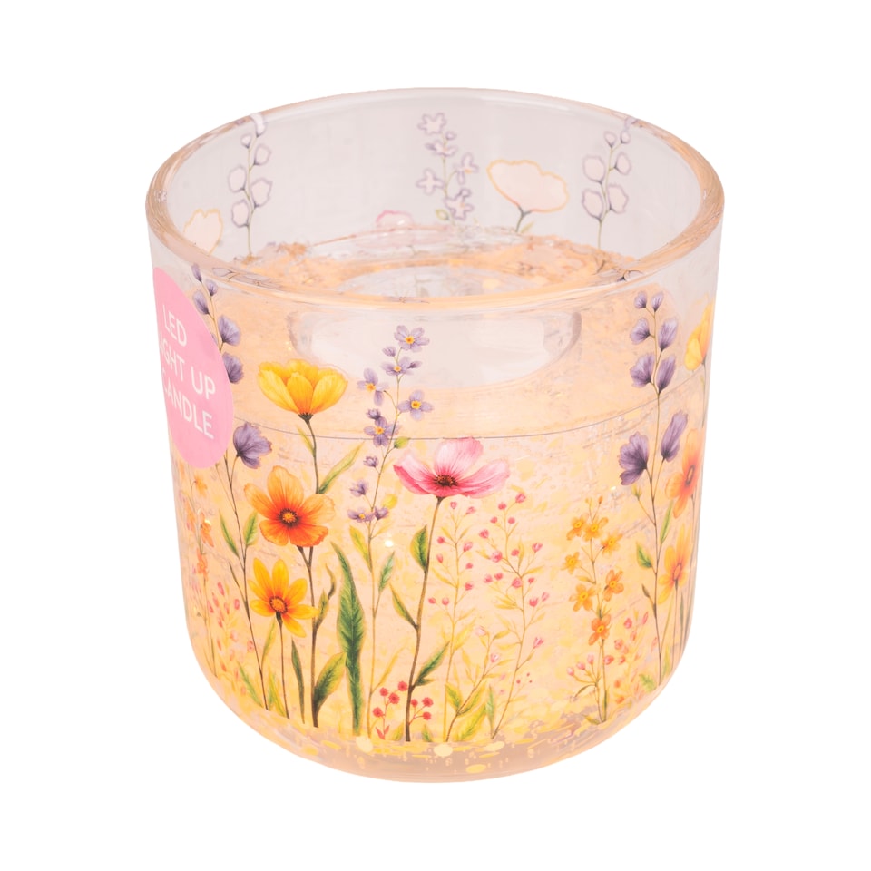 Candlelight Light Up Candle Meadow Florals 70g