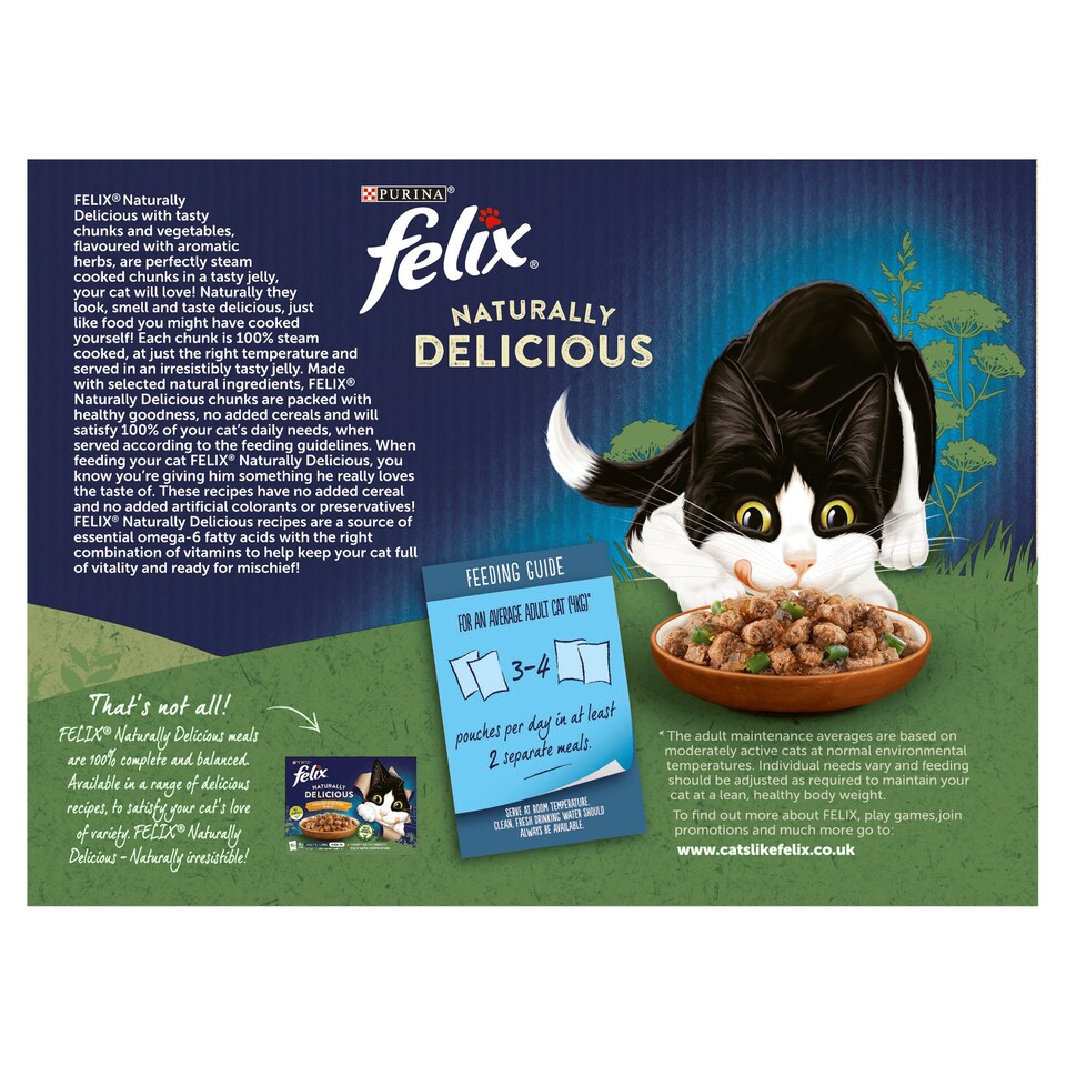 image 1 of Felix Naturally Delicious Cat Food Countryside In Jelly 40X80g