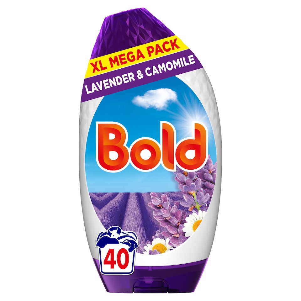 image 1 of Bold Gel Laundry Detergent - Lavender & Camomile 40 Washes 1.32L