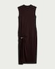 image 4 of F&F Pure Cotton Split Hem Sleeveless Midi Dress in Chocolate