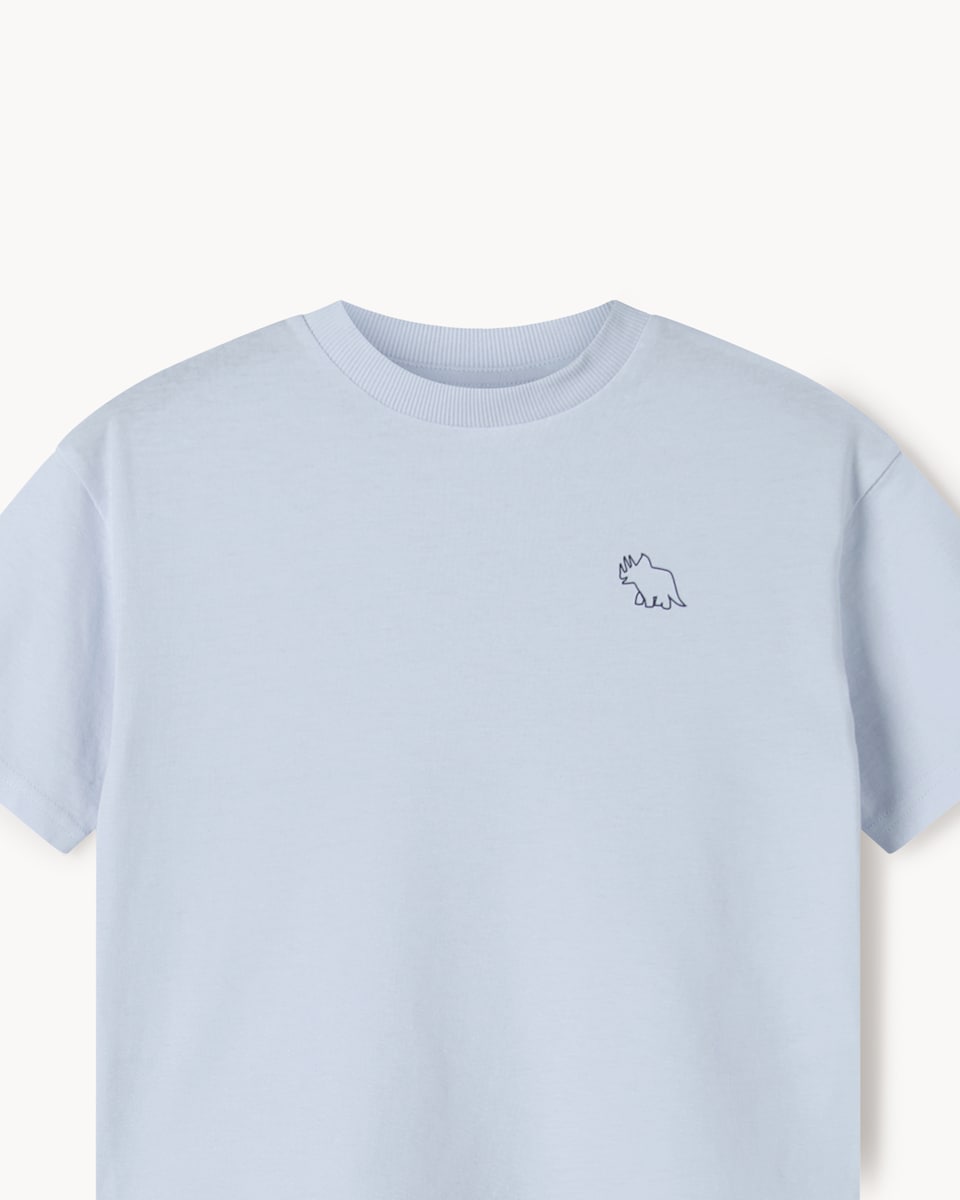 image 1 of F&F Boys 3-Pack Pure Cotton Dinosaur T-Shirts in Blue