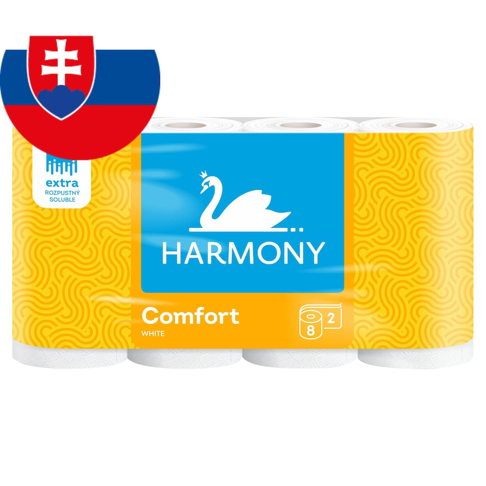 Harmony Comfort White toaletný papier 2 vrstvy 8 ks