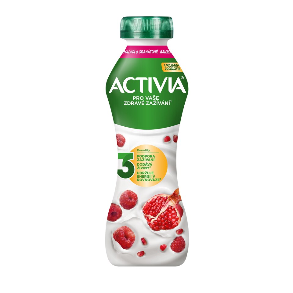 ACTIVIA Nápoj Malina - Granátové jablko 280g