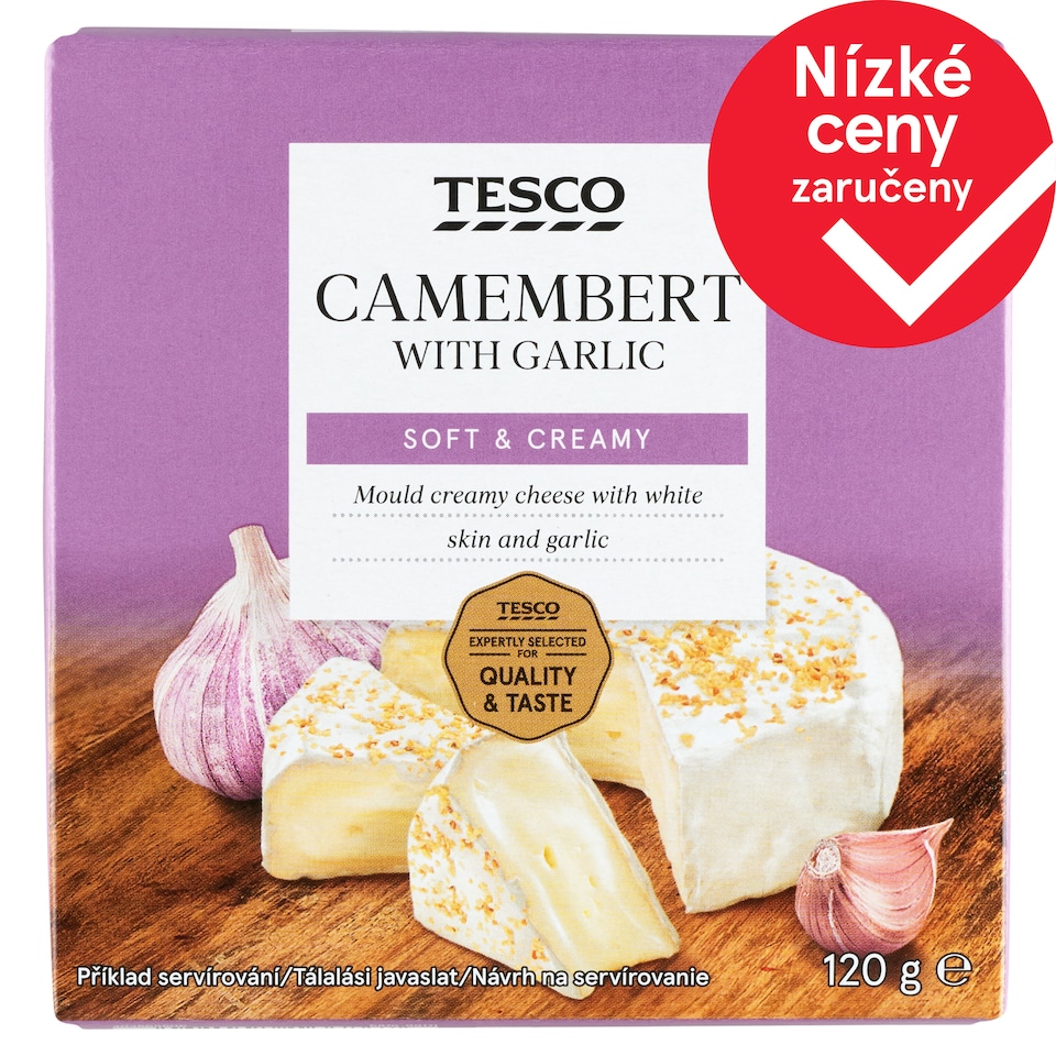 Tesco Camembert with Garlic 120g