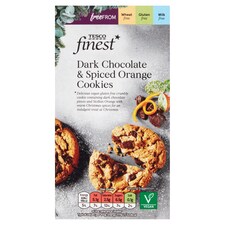 Tesco Finest Free From Dark Chocolate & Spiced Orange Cookie 150G