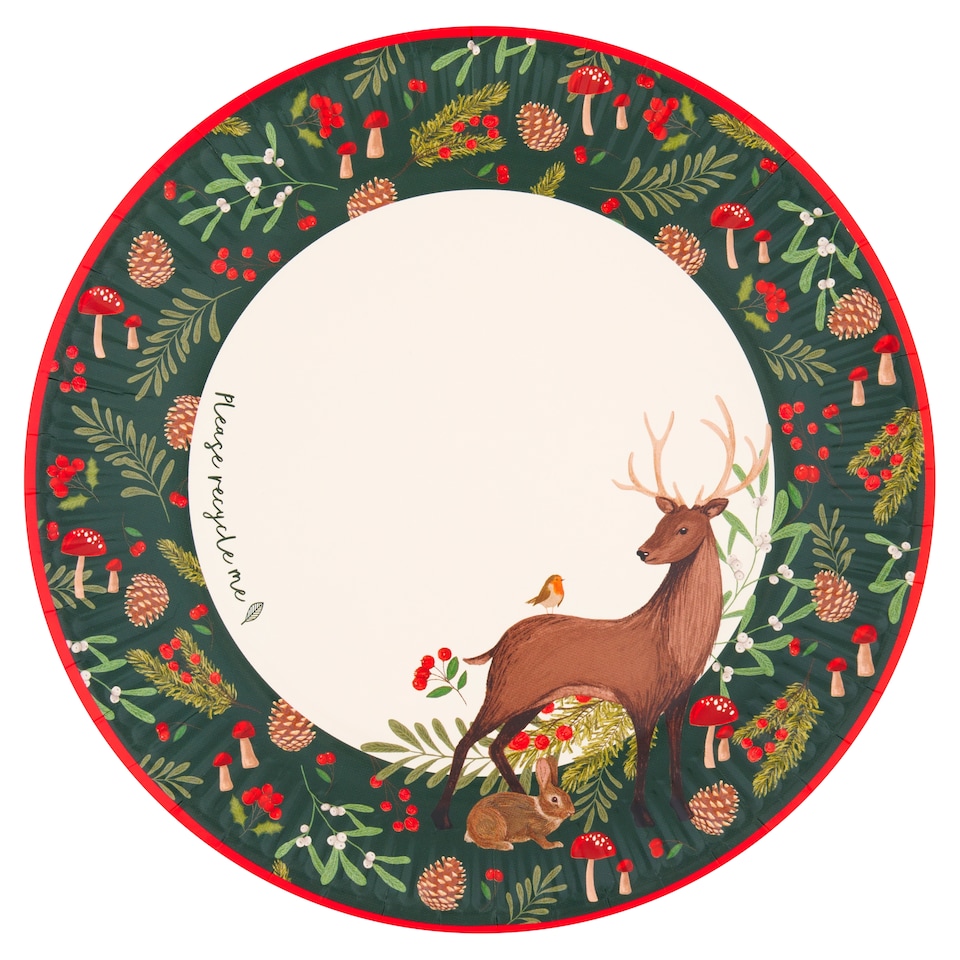 Tesco Woodland Plate 23cm 10pk