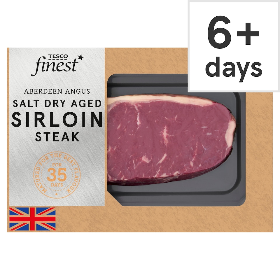 Tesco Finest AA Salt Dry Aged Beef Sirloin Steak 350g
