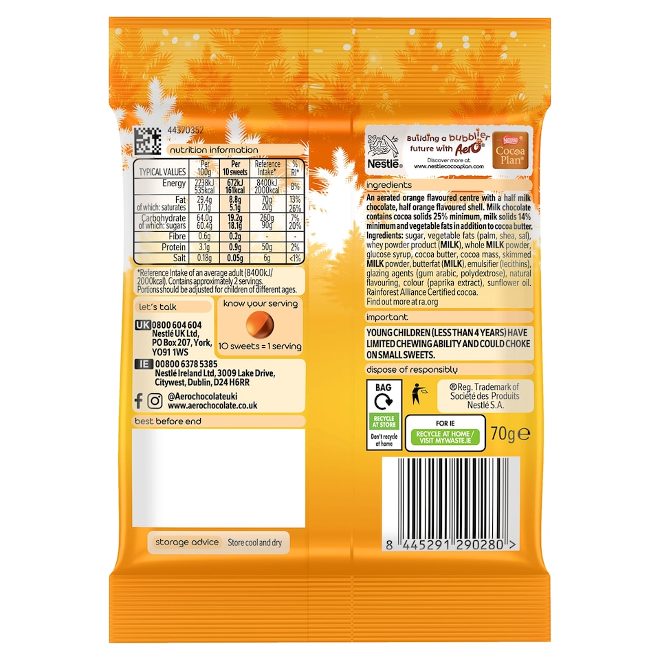 image 1 of AERO Bubbles Orange Pouch Bag 70g