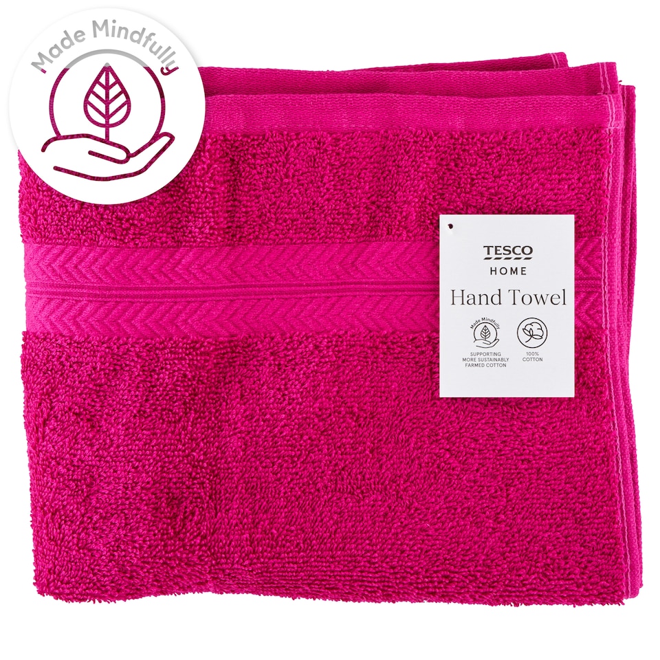 Tesco Home málna színű kéztörlő 50 cm x 90 cm