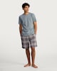 image 1 of F&F Fleece Shorts Check Pyjama Set in Grey