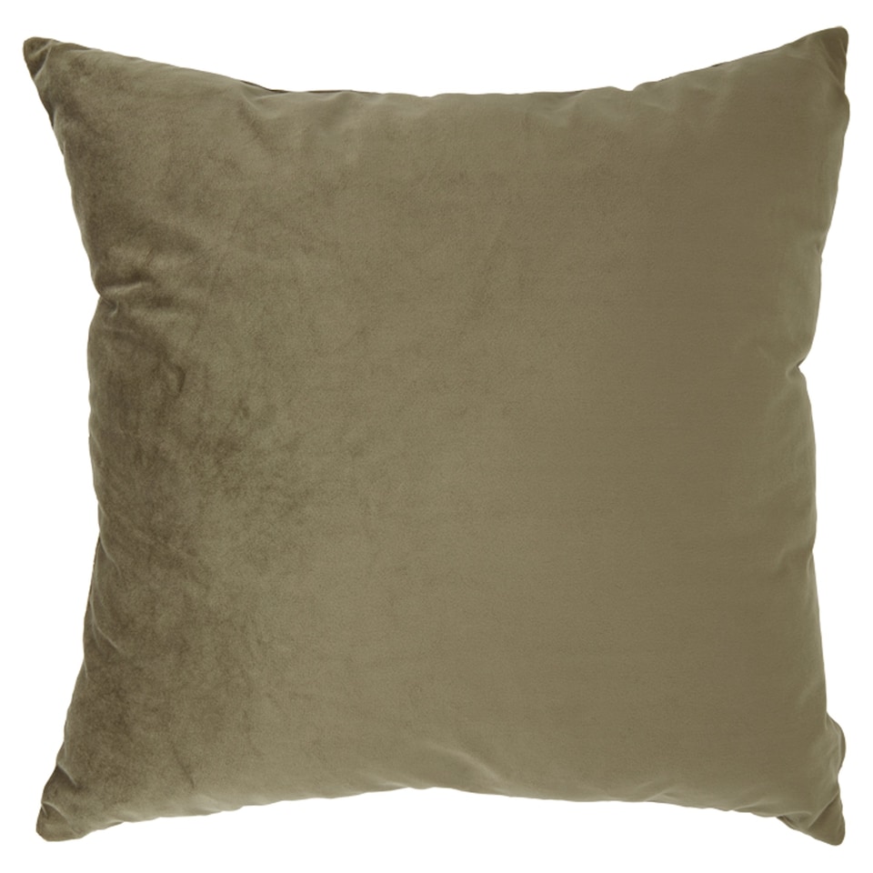 Tesco Olive Velour Cushion Tesco Groceries