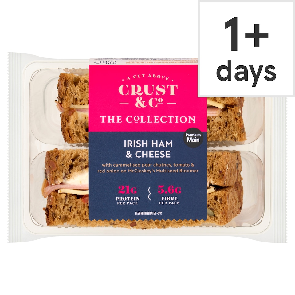 Crust & Co Irish Ham and Cheese Oatmeal Loaf Sandwich 223g