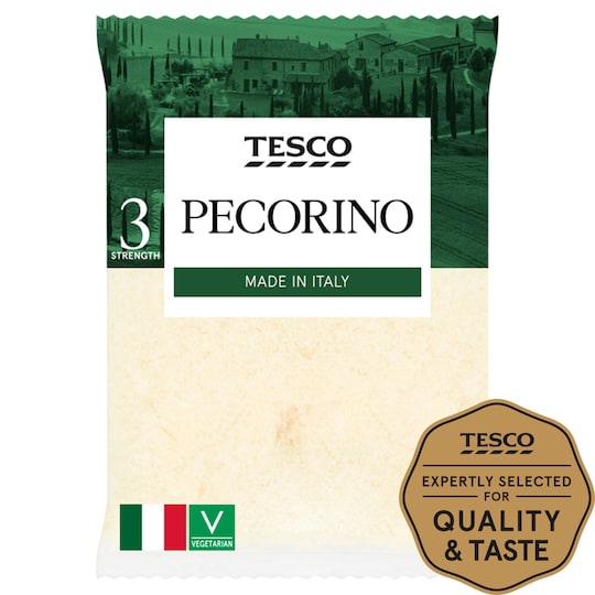 Tesco Grated Pecorino Cheese 50G Tesco Groceries