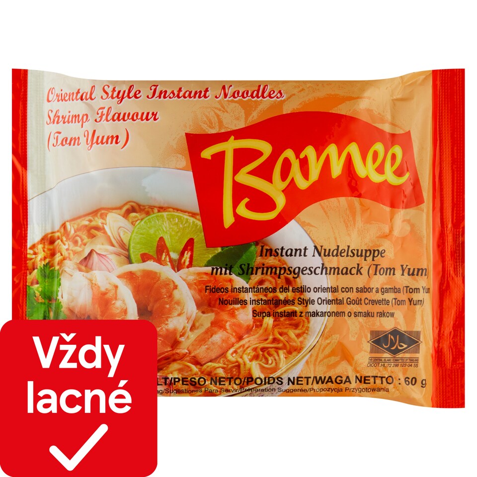 Bamee Orientálna instantná rezancová polievka s krevetovou príchuťou 60 g