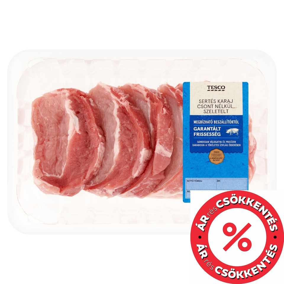 Tesco Sliced Pork Loin without Bones 720 g