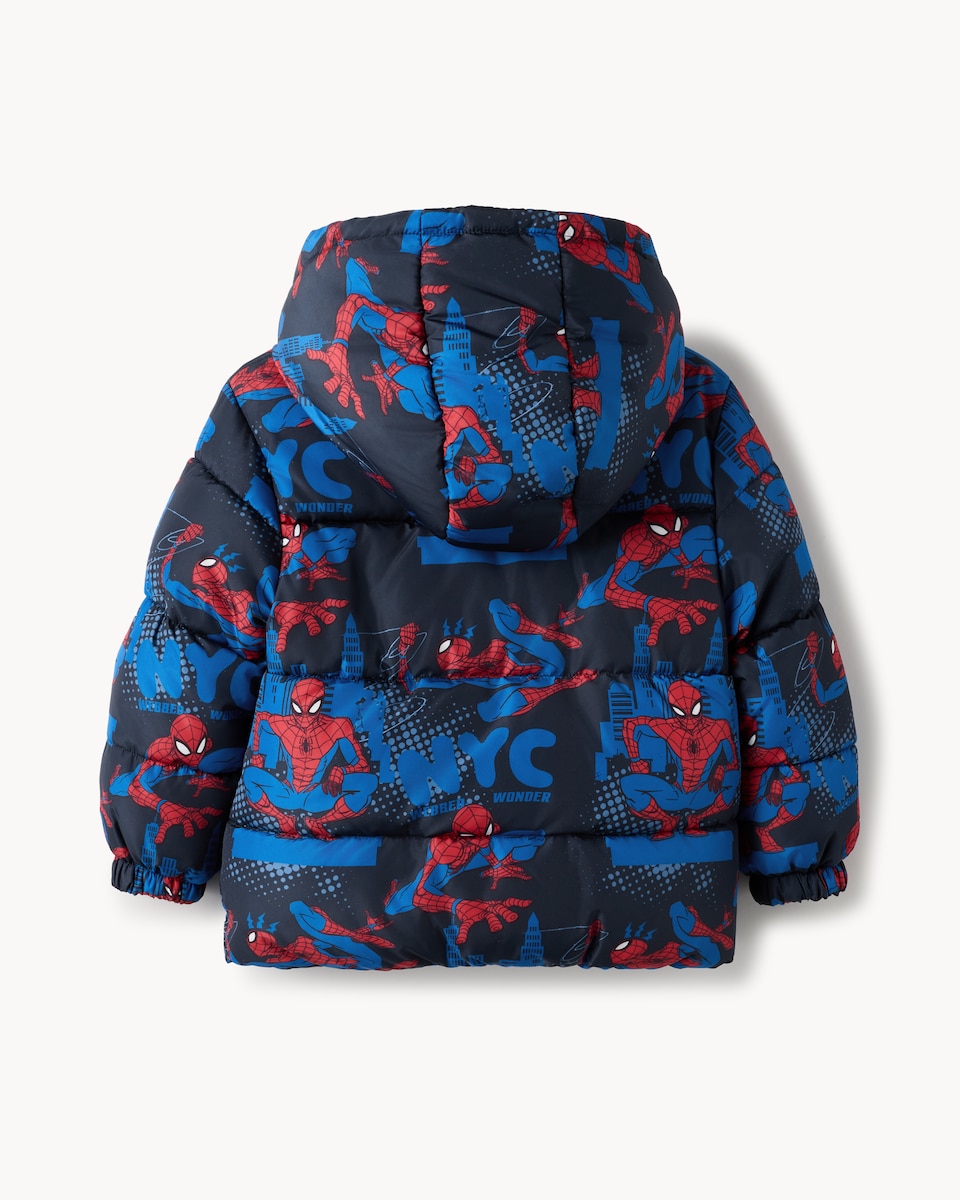image 1 of Marvel Spider-Man Puffer Jacket in Navy