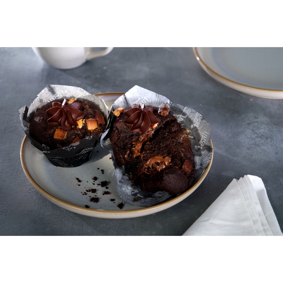 image 1 of Tesco Finest Belgian Triple Chocolate Muffins 2 Pack