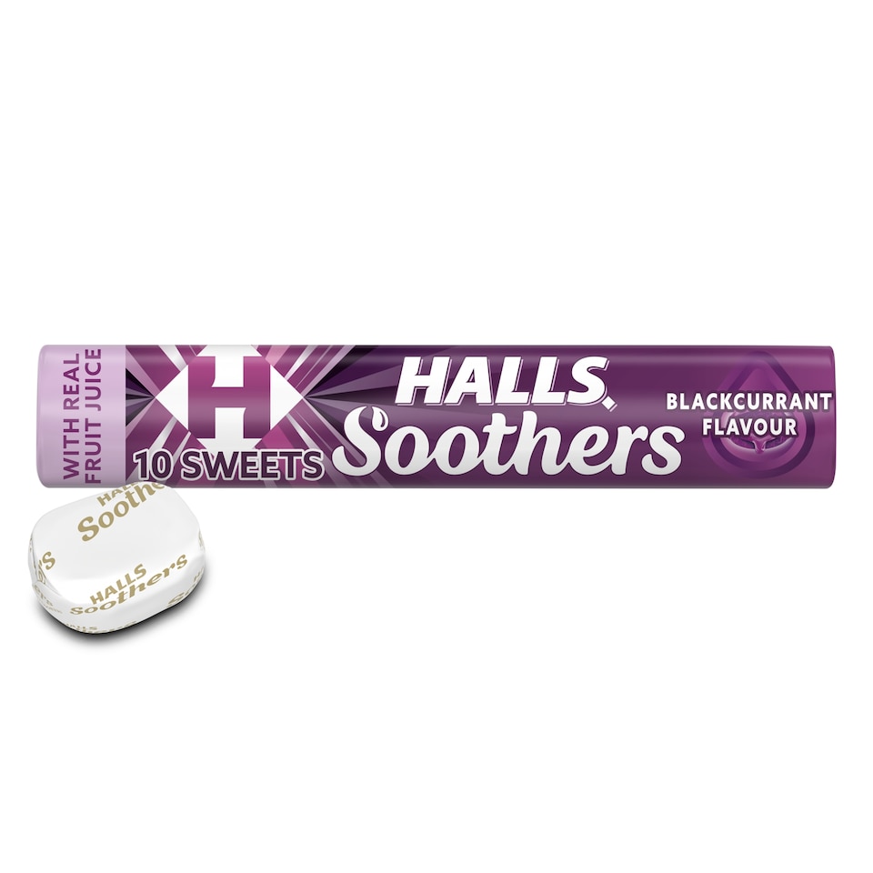 Halls Soothers Blackcurrant Sweets with Liquid Centres 45g