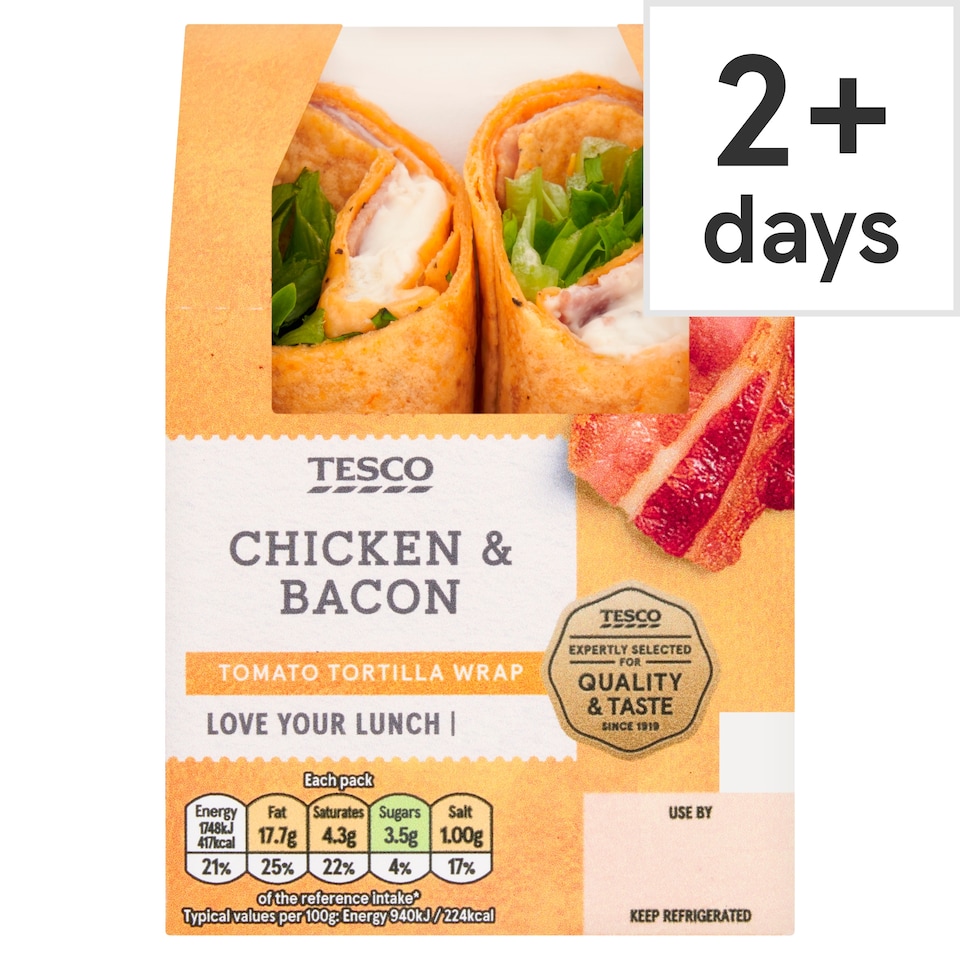 Tesco Chicken & Bacon Wrap