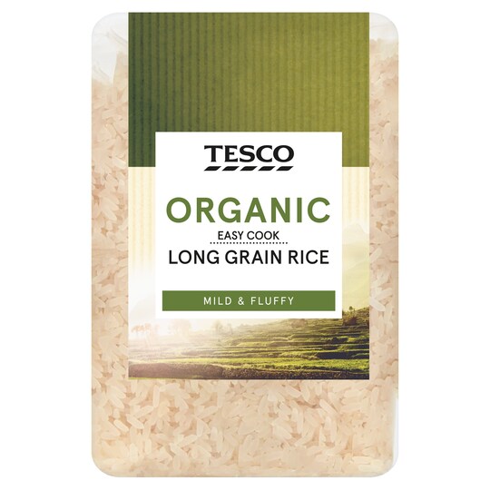 Tesco Organic Easy Cook Long Grain Rice 500G Tesco Groceries