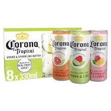 Corona Tropical Vodka & Sparkling Water Variety Pack 8 x 330ml